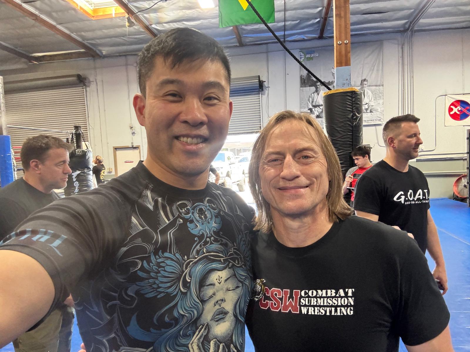 Peter Leung with Coach Greg Nelson at a CSW Seminar