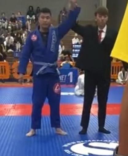 Peter Leung competing as a blue belt in 2022